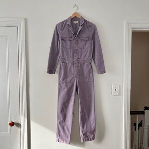 Madewell XXS Signature Coverall Jumpsuit Smokey Grape Purple